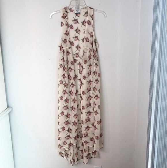 David and Young Boho Floral Long Vest - Picture 1 of 6